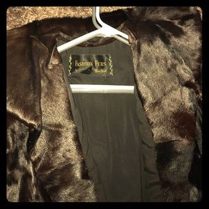 Genuine vintage mink sable fur coat